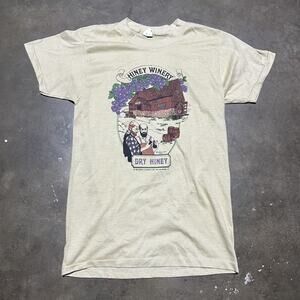 Vintage 70s Hiney Winery Dry Hiney Tan T-Shirt